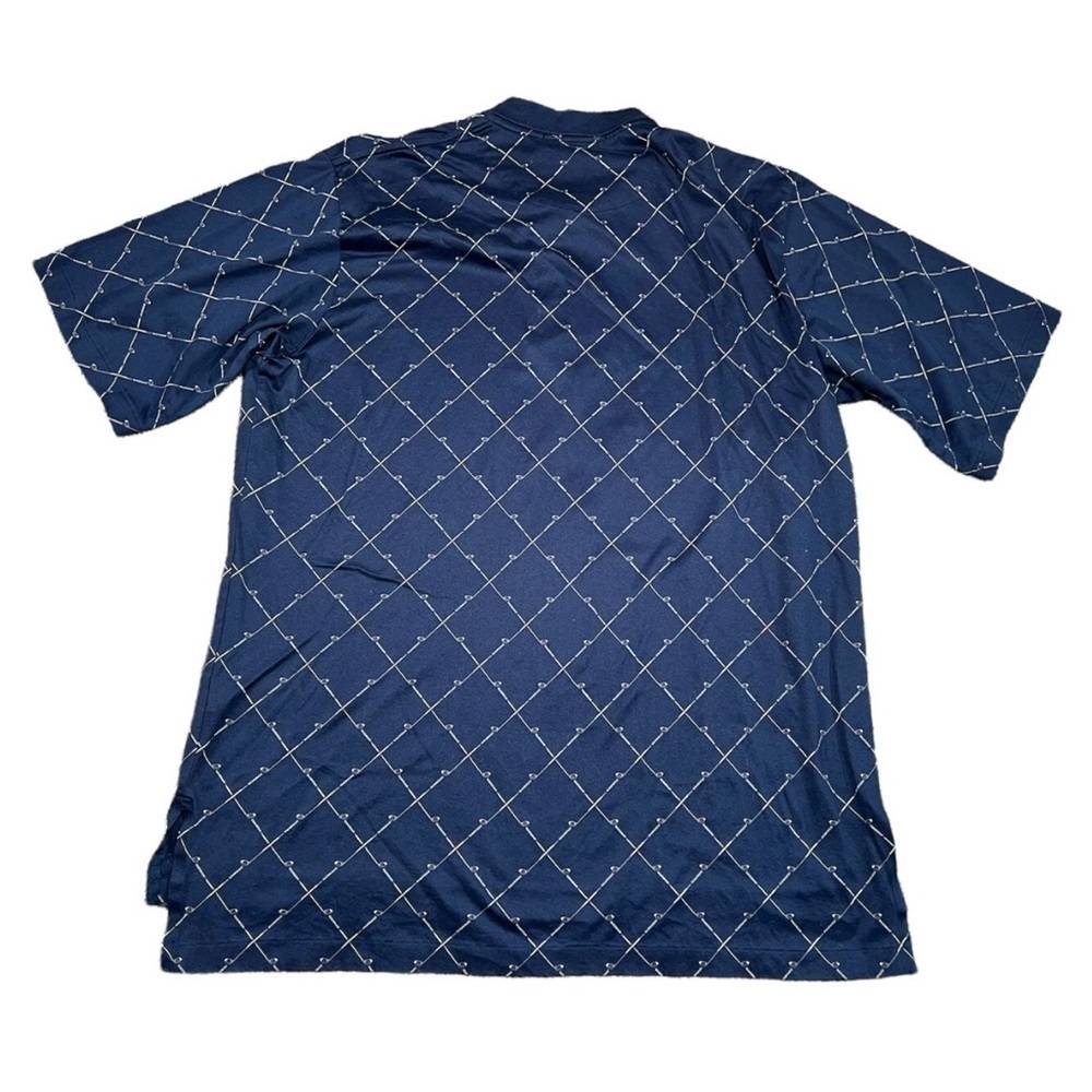 Polo Ralph Lauren Golf Shirt Size Medium Blue White Color Cotton Short Sleeve - Picture 2 of 7